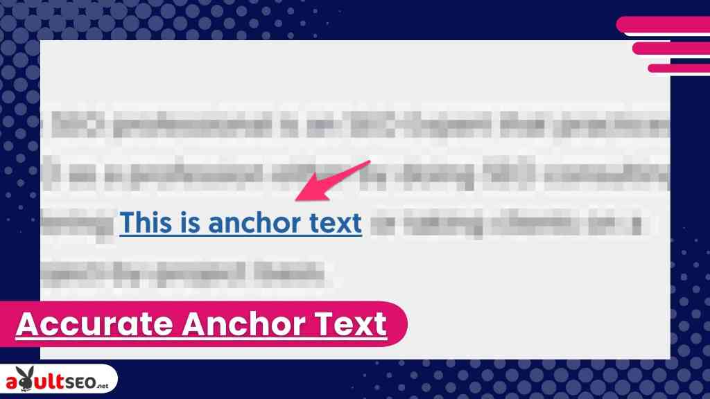 Use of accurate anchor text